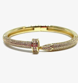 Bracelet - Pave Nail Tip - Gold