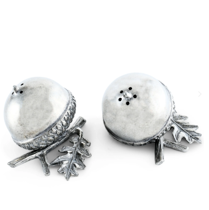 Salt & Pepper Acorn/Oak Leaves Pewter Maze Home Store