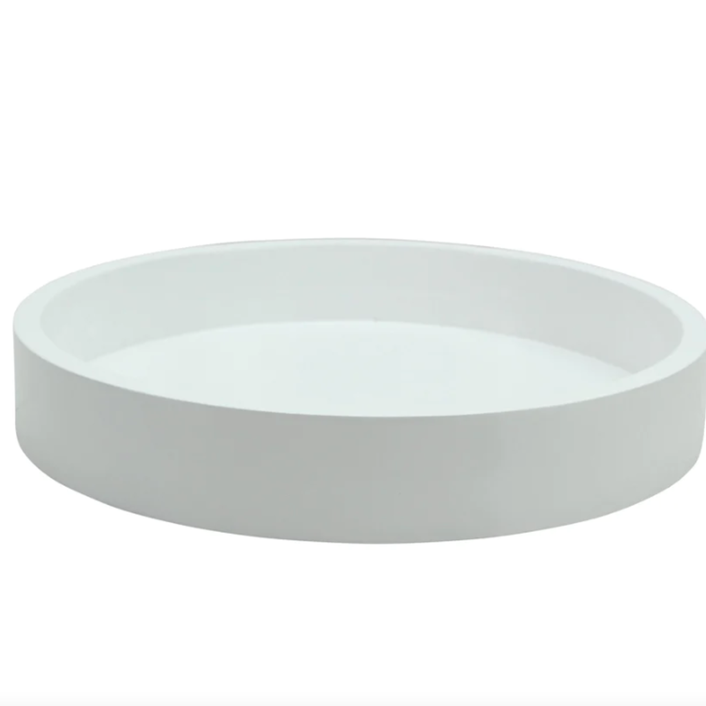 Tray - Round - Lacquered - Small - 8.5x8.5" - White