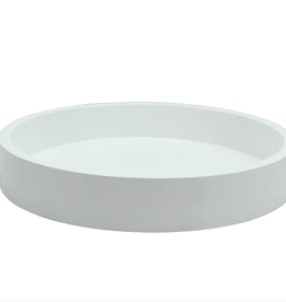 Tray - Round - Lacquered - Small - 8.5x8.5" - White