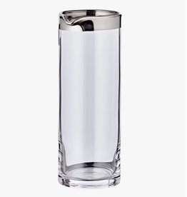 Carafe - Anise - Blown Glass - Platinum Rim - 4 x 4 x 8"
