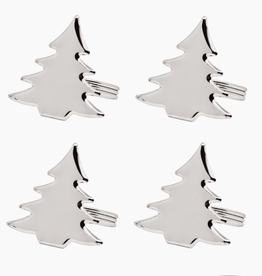 Napkin Ring - Christmas Tree - Silver - S/4