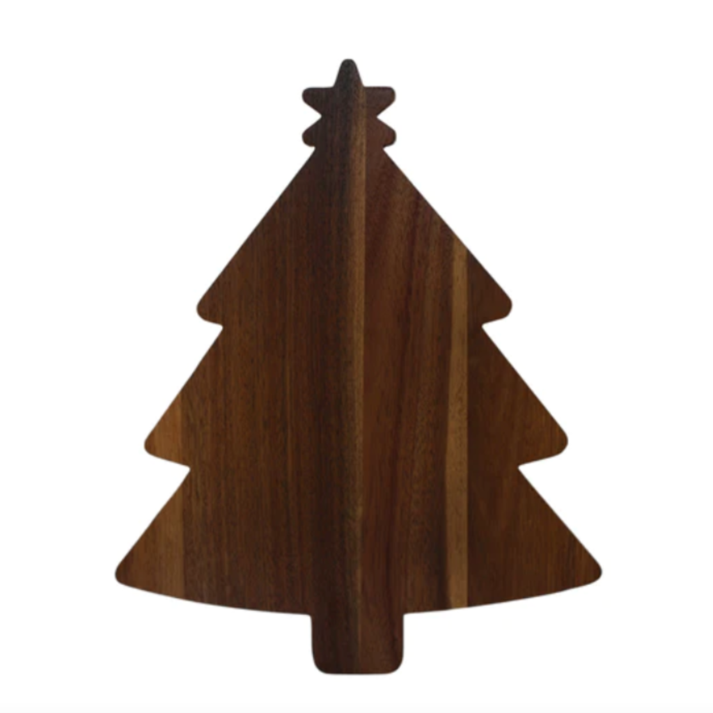 Cutting Board - Holiday - Wood Tree - 16x12.75x.75" -