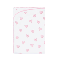 MH Heart Print - Baby Blanket - Pink