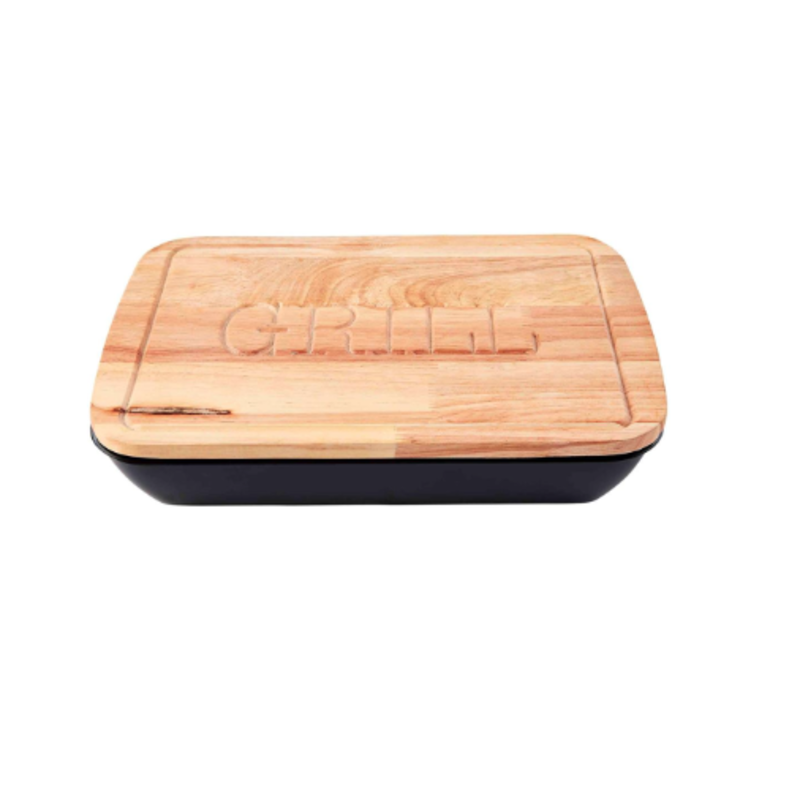 Grill - Marinating Tray - Melamine/Wood Top
