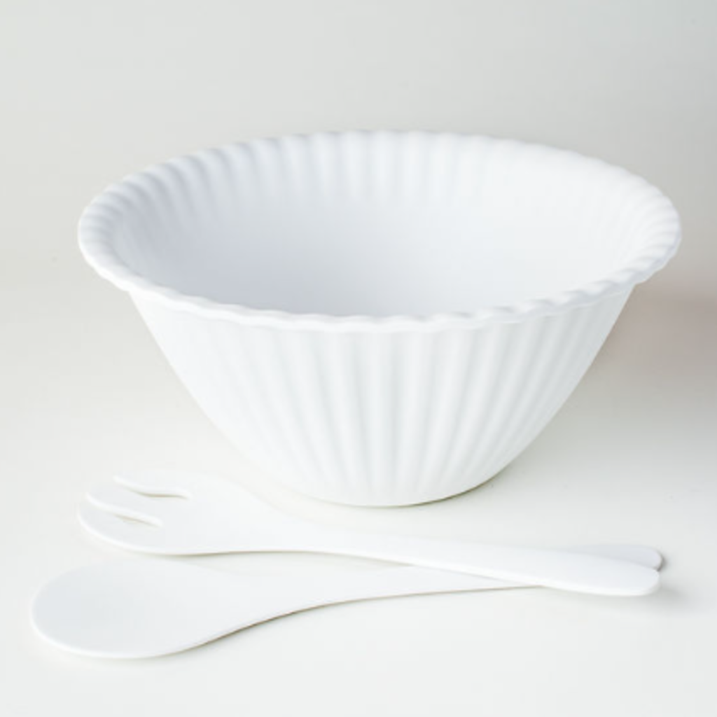 Bowl - Salad w/Tongs - Melamine - 11.5 Dx5.25"H