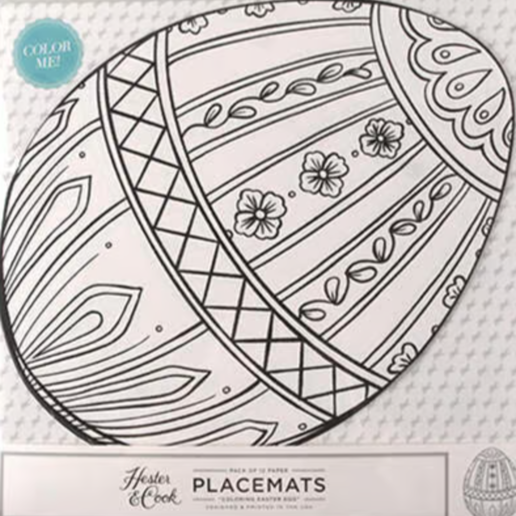 Placemat - Die Cut Coloring - Easter Egg
