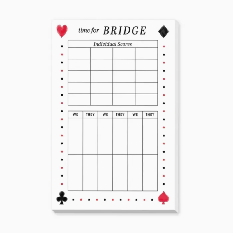 Notepad - Bridge Score Pad - Large