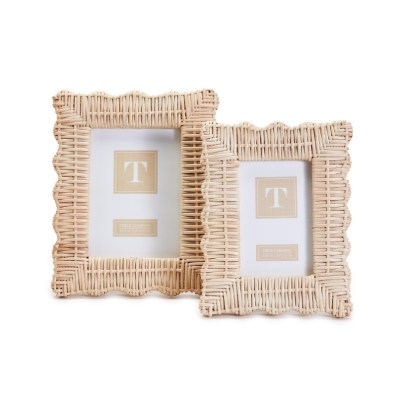 Frame - Wicker - Scalloped - Natural -