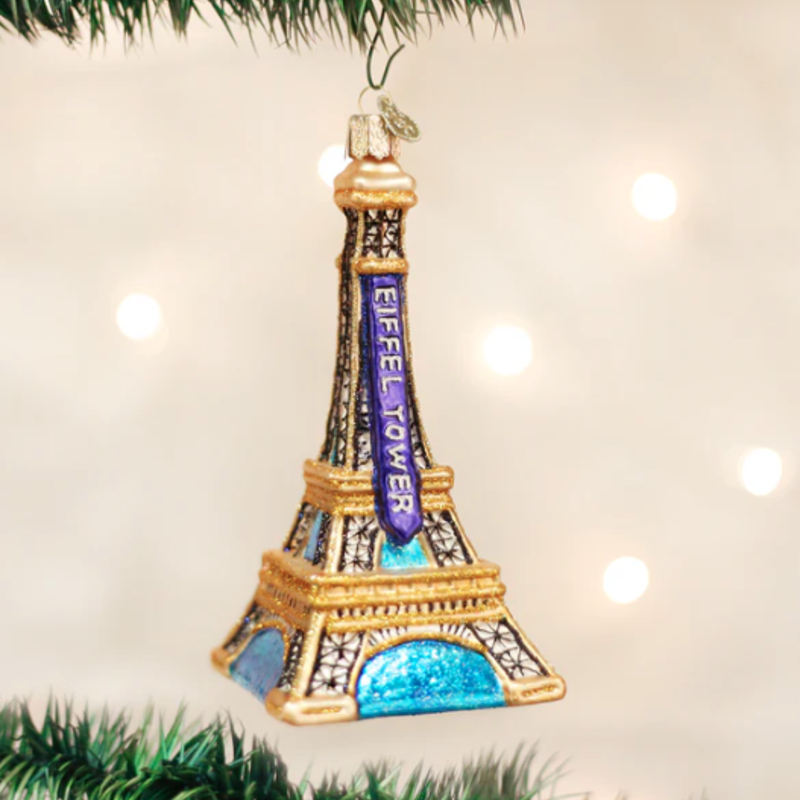 MH Ornament - Blown Glass - Cities -  Paris/Eiffel Tower