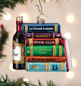 Ornament - Blown Glass -  Book Club