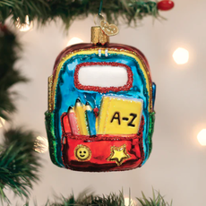 Ornament - Blown Glass -  First Day of School