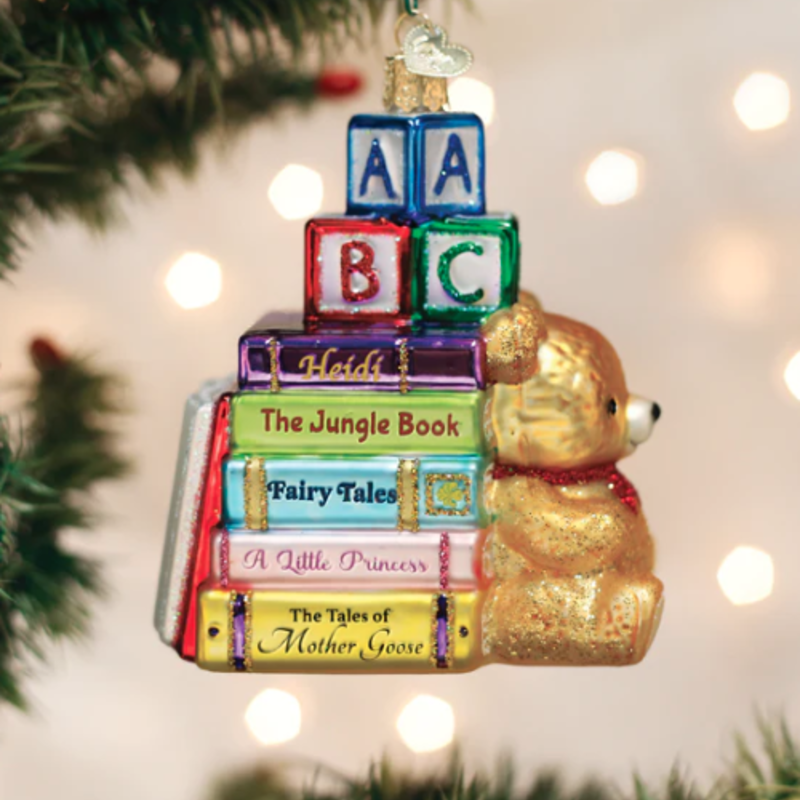Ornament - Blown Glass -  Favorite Children's Books