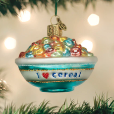 Ornament - Blown Glass -  Bowl of Cereal