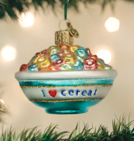 Ornament - Blown Glass -  Bowl of Cereal