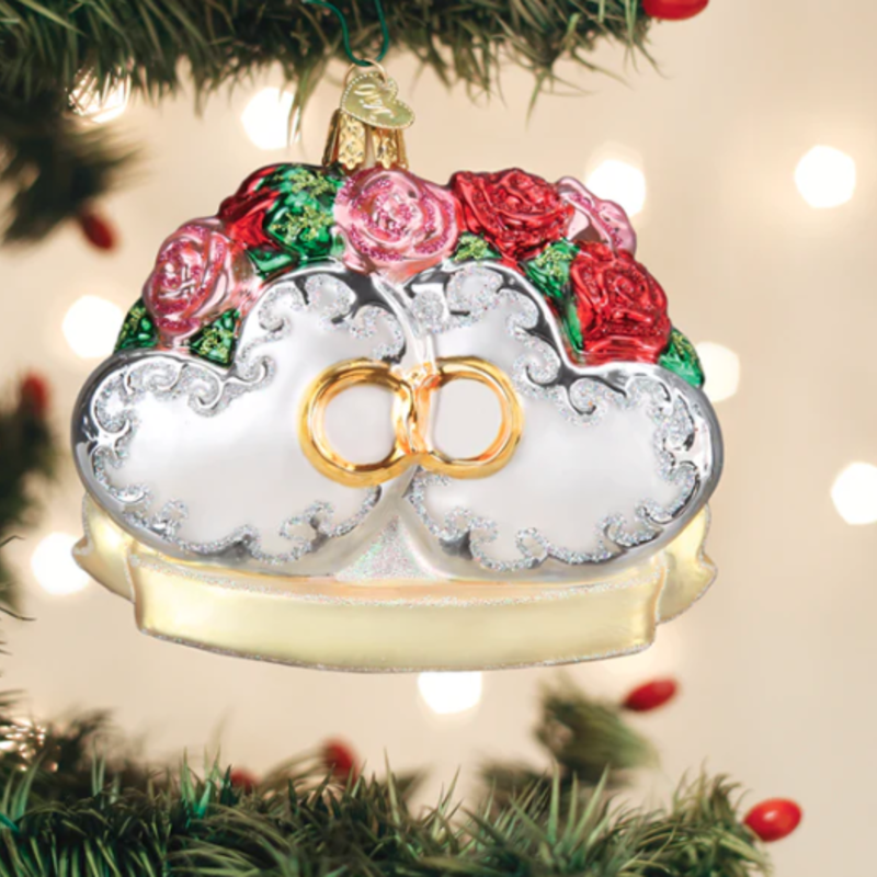 Ornament - Blown Glass -  Couples First Christmas