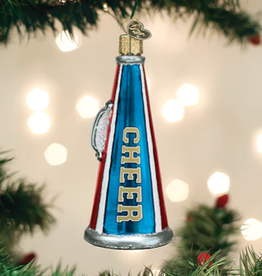 MH Ornament - Blown Glass - Cheer Megaphone