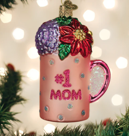 Ornament - Blown Glass -  Best Mom Mug Ornament