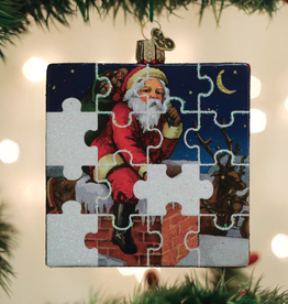 Ornament - Blown Glass -  Santa Jigsaw Puzzle