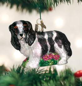 MH Ornament - Blown Glass - King Charles - B/W