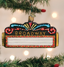 Ornament - Blown Glass -  Broadway Marquee