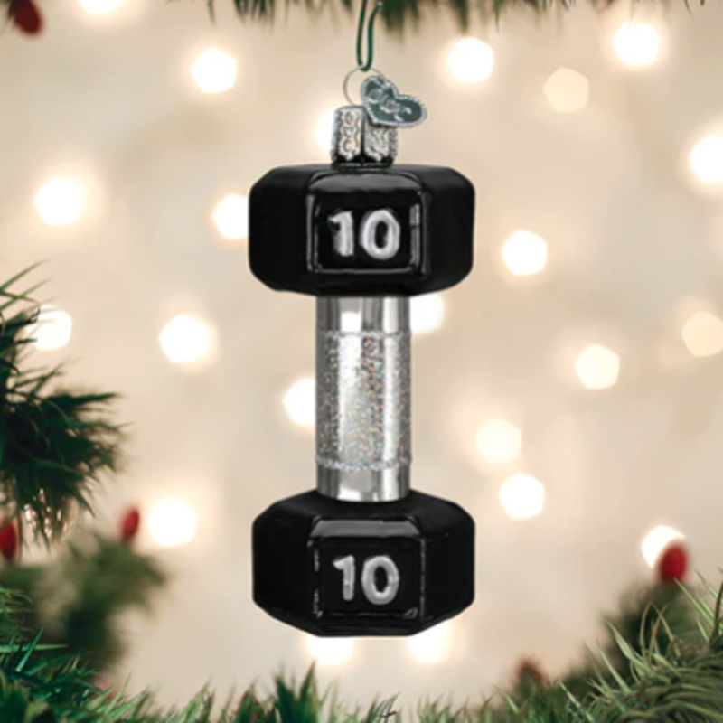 MH Ornament - Blown Glass - Dumbbell
