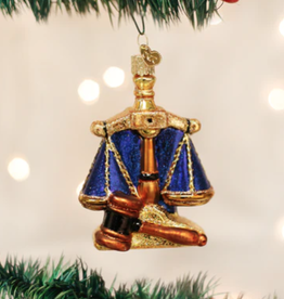 MH Ornament - Blown Glass - Scales of Justice