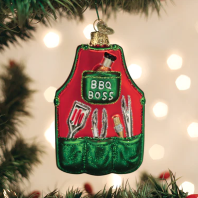 MH Ornament - Blown Glass - BBQ Apron