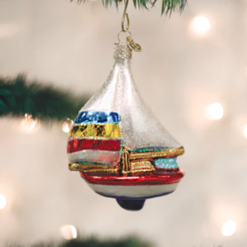 MH Ornament - Blown Glass - Sailboat