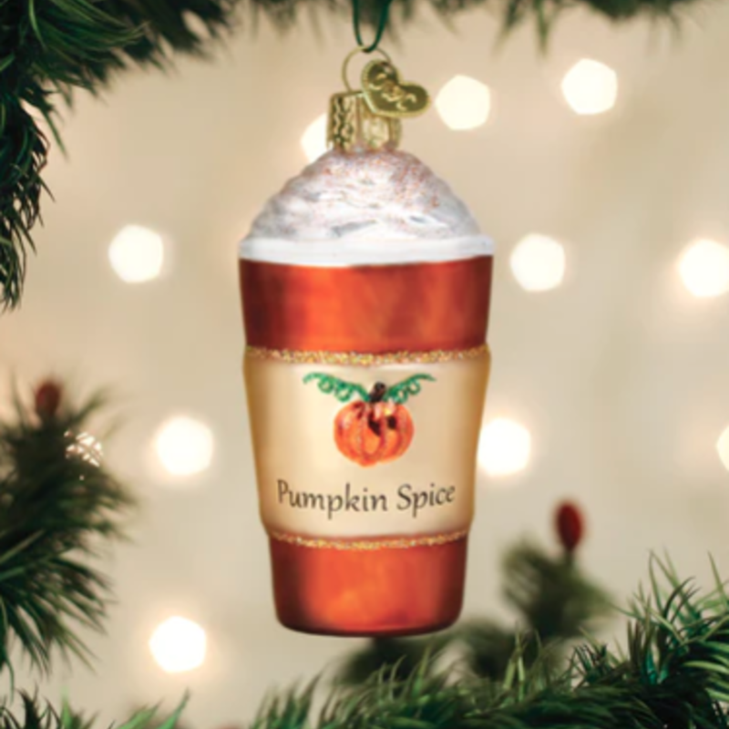 MH Ornament - Blown Glass - Pumpkin Spice Latte