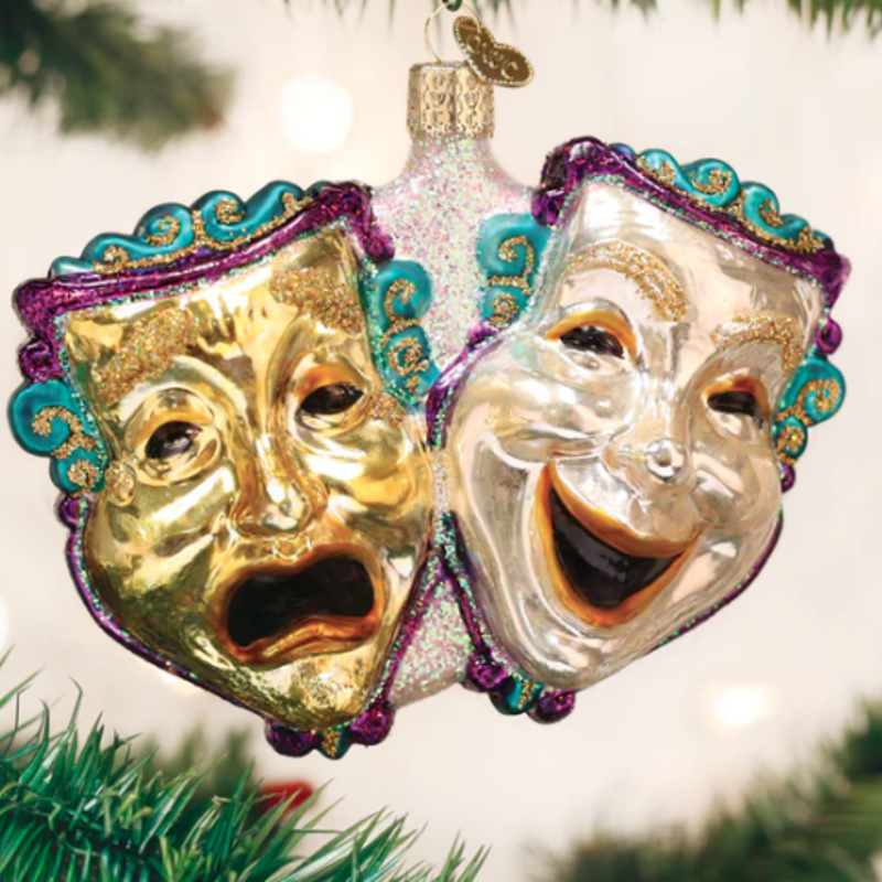 Ornament - Blown Glass -  Comedy and Tragedy