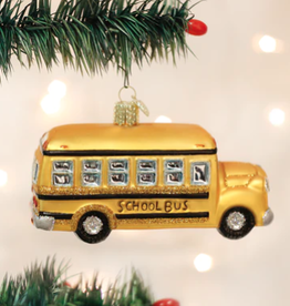MH Ornament - Blown Glass - School Bus