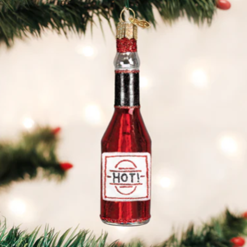 MH Ornament - Blown Glass - Hot Sauce