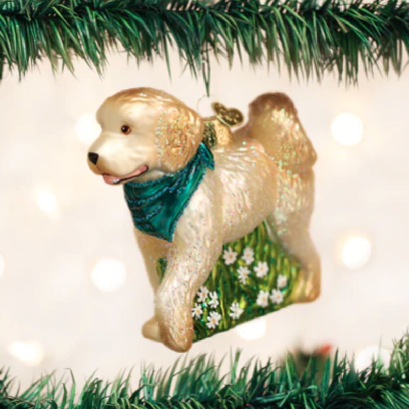 MH Ornament - Blown Glass - Doodle Dog