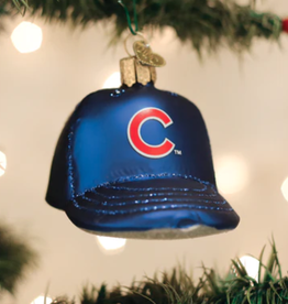 MH Ornament - Blown Glass - Cubs Baseball Cap