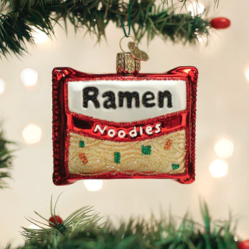 MH Ornament - Blown Glass - Ramen Noodles