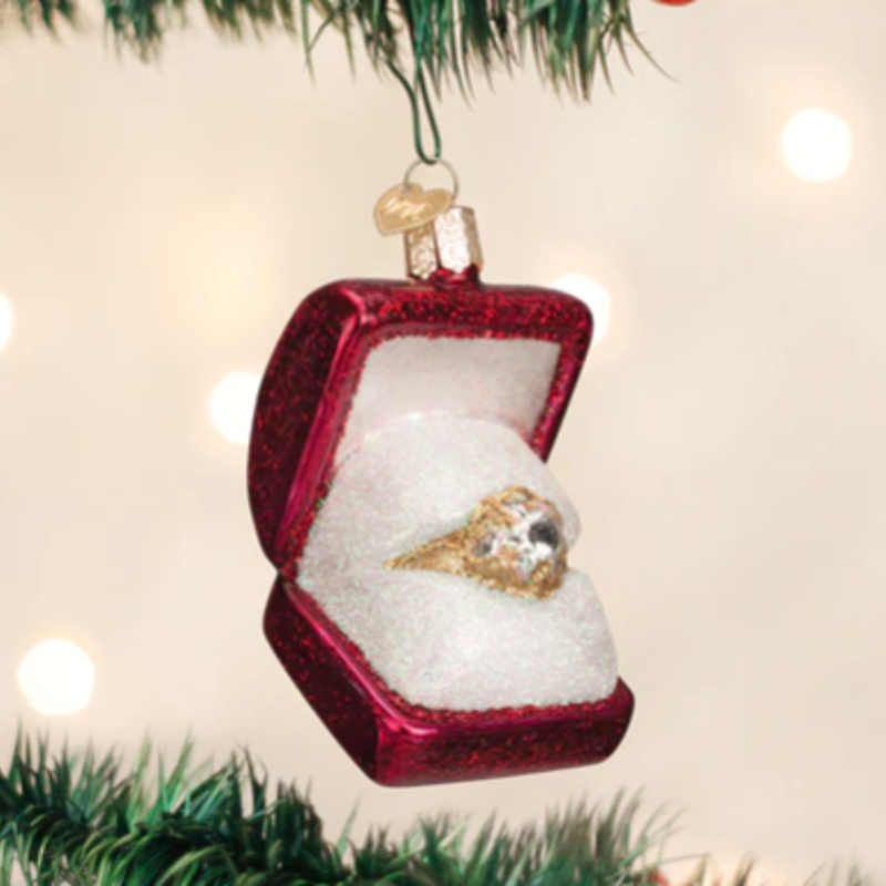 MH Ornament - Blown Glass - Ring In Box