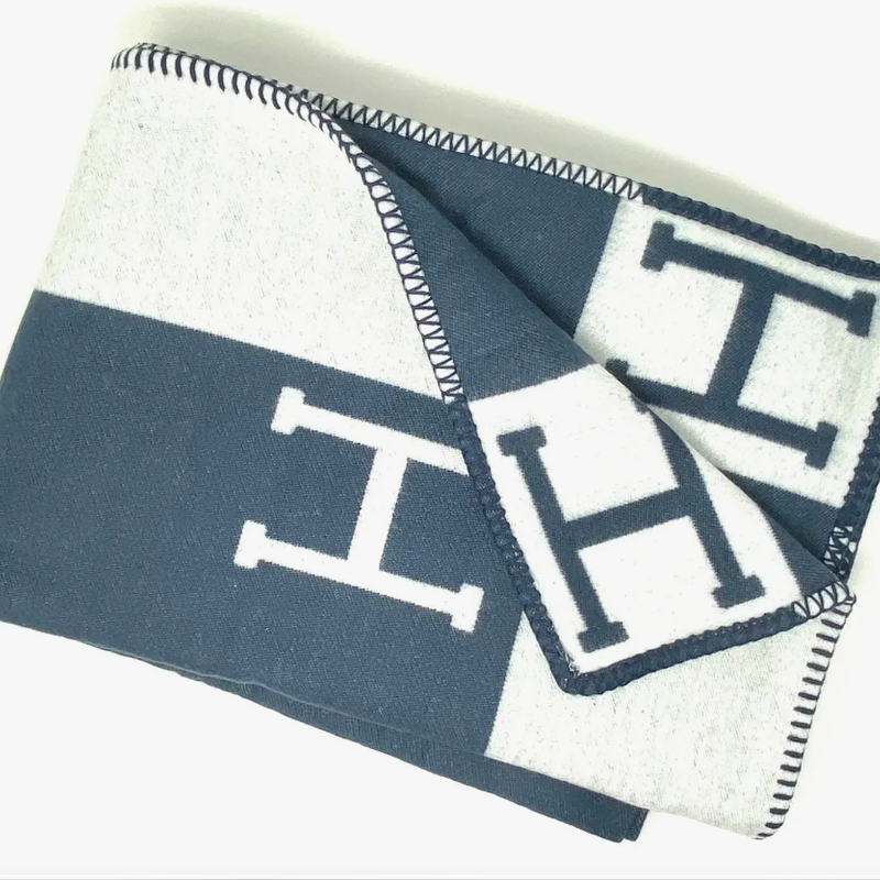Blanket - H Inspired - Faux Cashmere - Navy