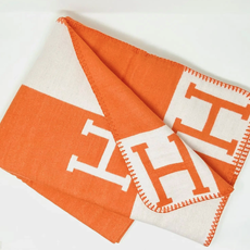 Blanket - H Inspired - Faux Cashmere - Orange