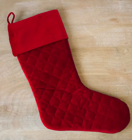 Stocking - Quilted - Red - 7x21"