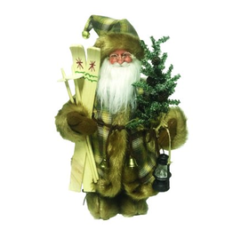Santa -  Woodsman with Skis 15"