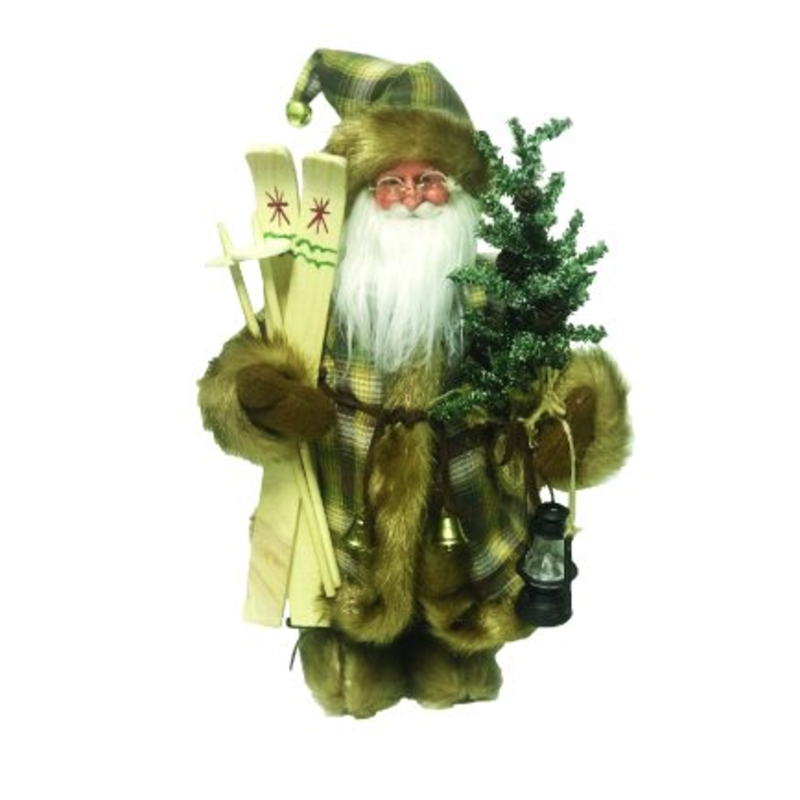 Santa -  Woodsman with Skis 15"