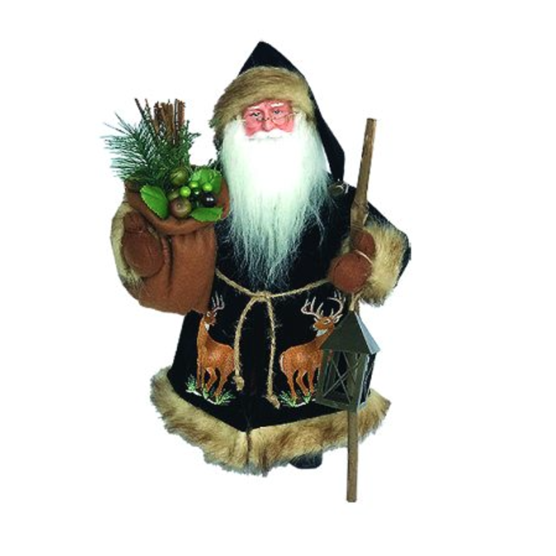 Santa -  White Deer Tail Claus - 15"