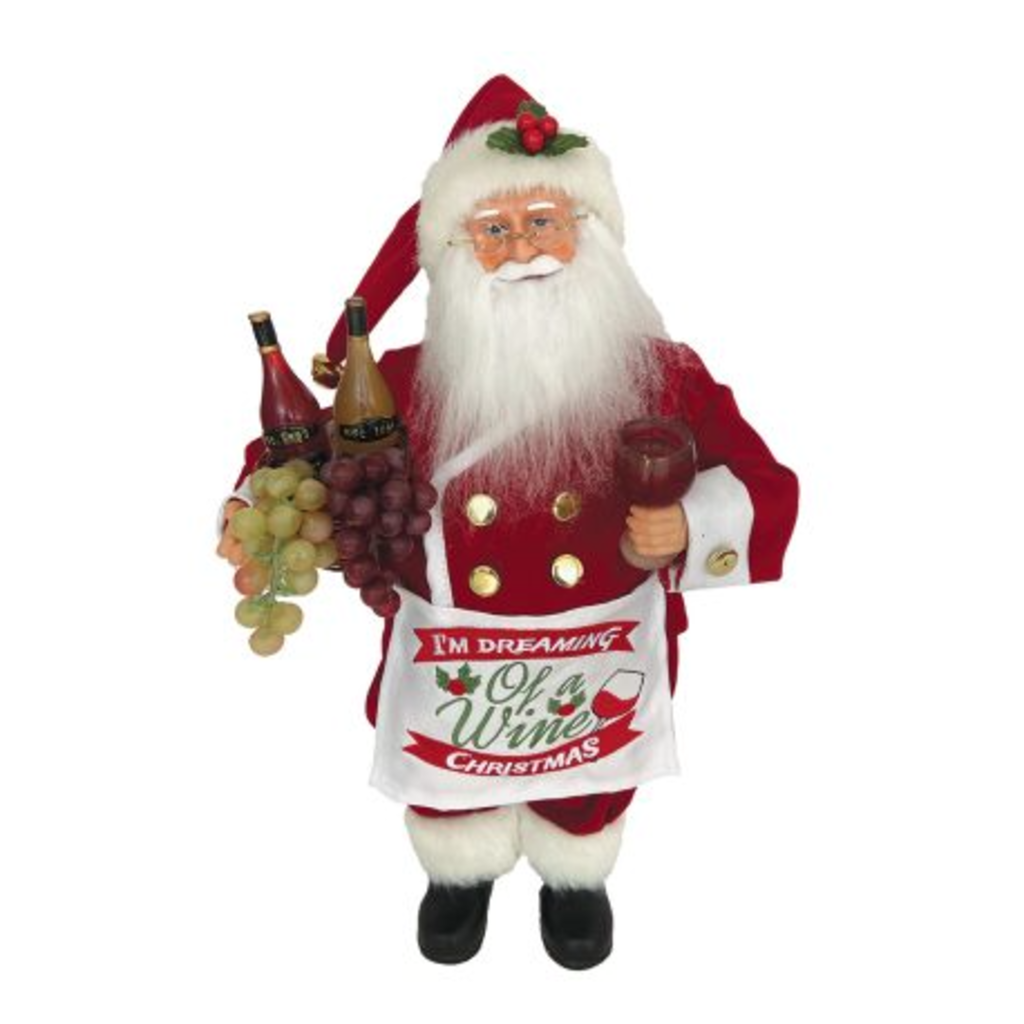 Santa -  Wine Christmas Claus - 15"