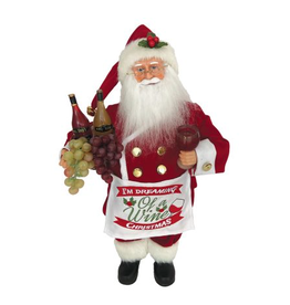 Santa -  Wine Christmas Claus - 15"