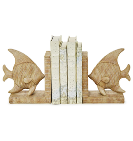 Bookends - Fish - Basket Weave - S/2 -15.5 W x 4 D x 7.75" H