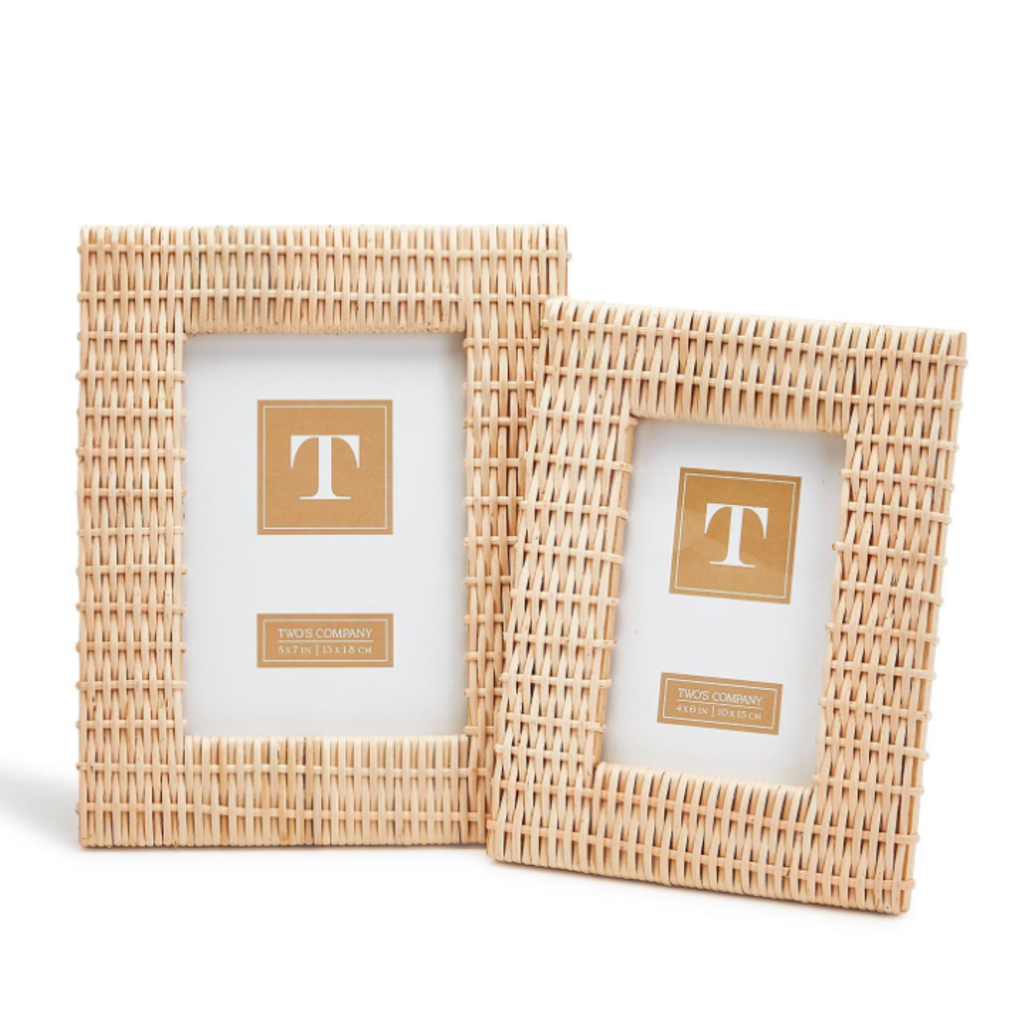 Frame - Criss Cross Weave - Rattan - Natural -  4x6"