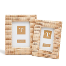 Frame - Criss Cross Weave - Rattan - Natural -  4x6"