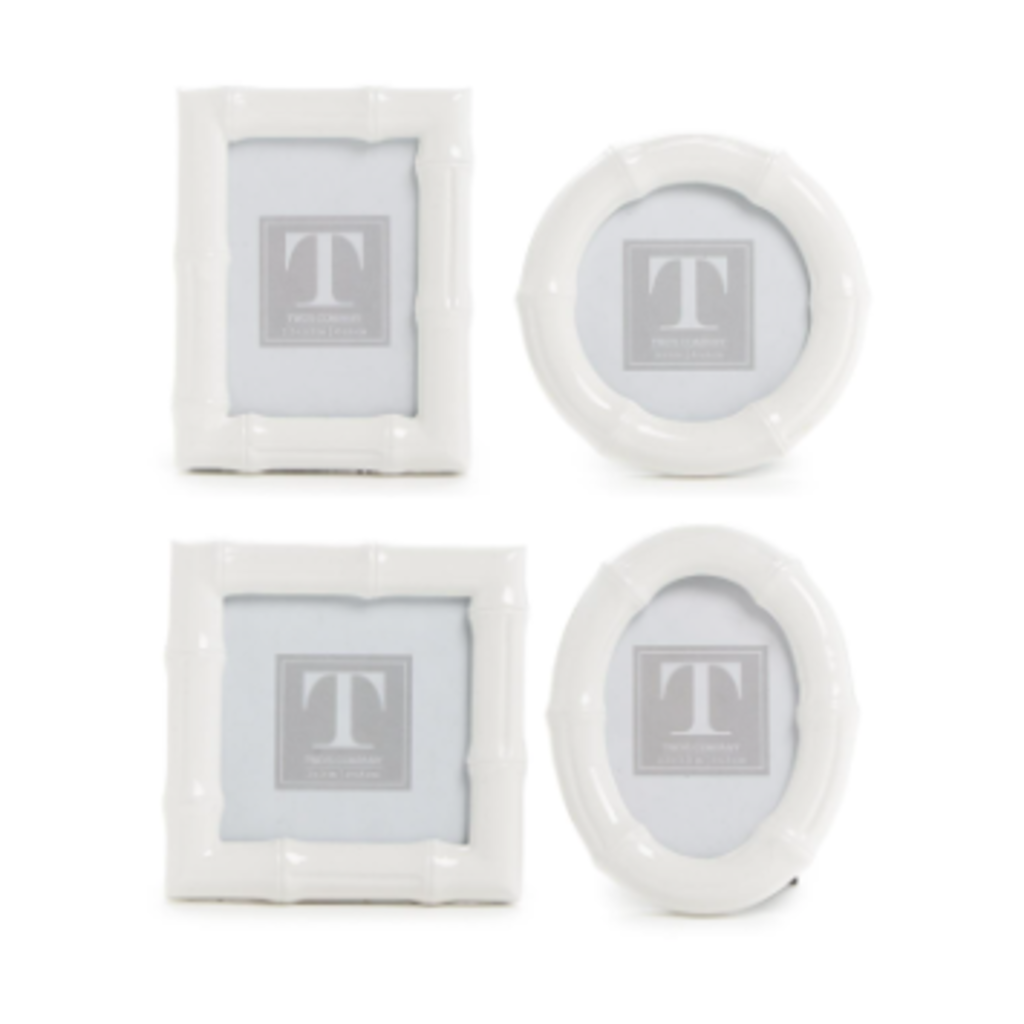 Frame - Faux Bamboo - White -  Rectangle-3.5x4.5"
