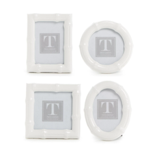 Frame - Faux Bamboo - White -  Rectangle-3.5x4.5"